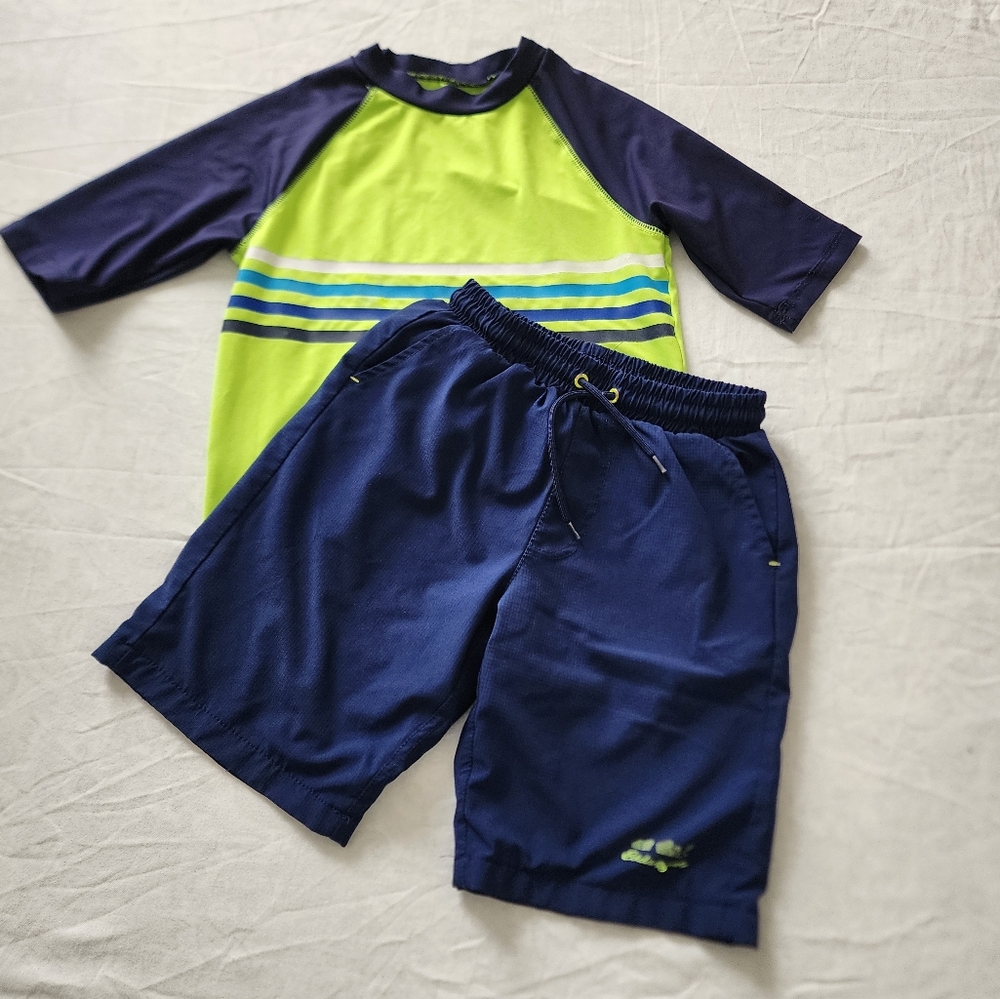 Kids Swim Set in Blue and Green - Picture 1 of 6